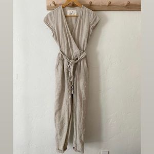 Not perfect linen XS jumpsuit in natural